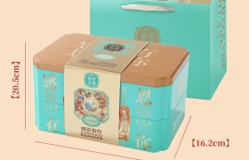 多礼精选：至尊帝皇唯美东方系列·感恩有你双层糕点礼盒807g